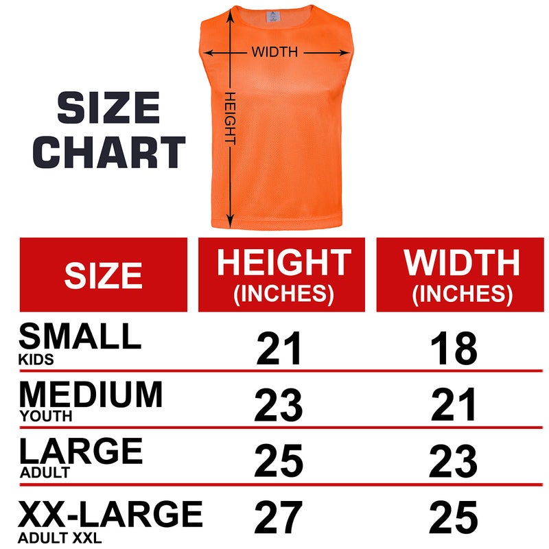 Athllete Duramesh Soccer Vest with Numbers (12 Vests) - Kids Youth and Adult Pinnies, Numbered Penny Jerseys for Soccer, Basketball, FootballL (Flame Orange Numbered, Large) - Image 4
